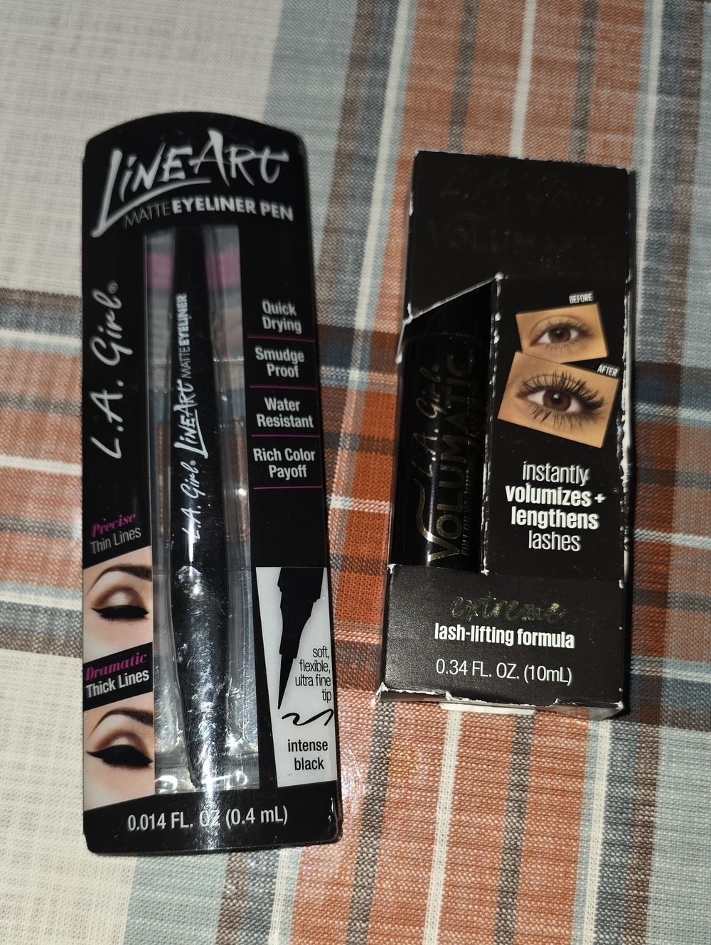 L.A. Girl Volumatic Mascara Extreme Lash-lifting Formula & Line Art Eyeliner Pen